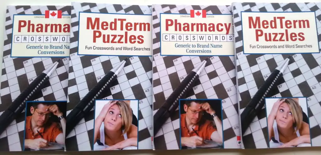 Pharmacy crossword book cover header