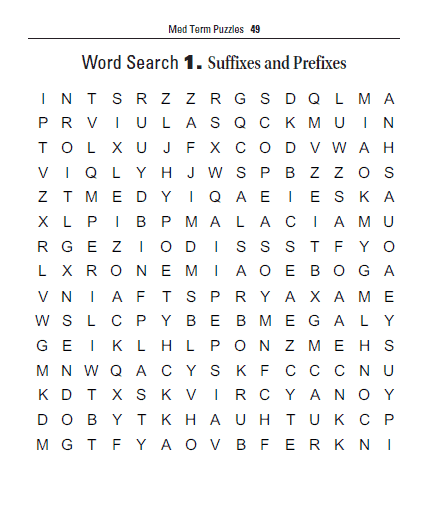Medical terminology word search puzzle empty grid. Youhave to find the medical terminology words hidden in the grid. 