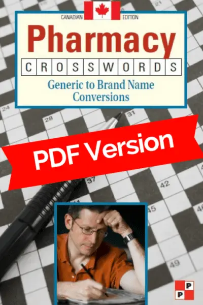 Pharmacy Crosswords Canadian Edition PDF version Cover photo