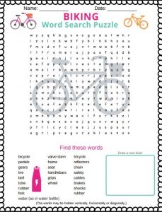 biking word search
